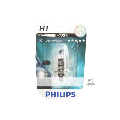 Галогеновая лампа Philips H1 X-treme Vision +100% блистер